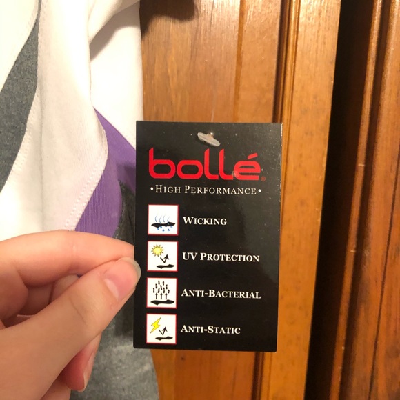 NWT Bolle Athletic Tennis T-shirt V-neck XL White - Picture 4 of 7